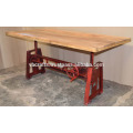 Antique Red Mecánico pesado cajón de mesa de comedor